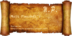 Mult Paszkál névjegykártya